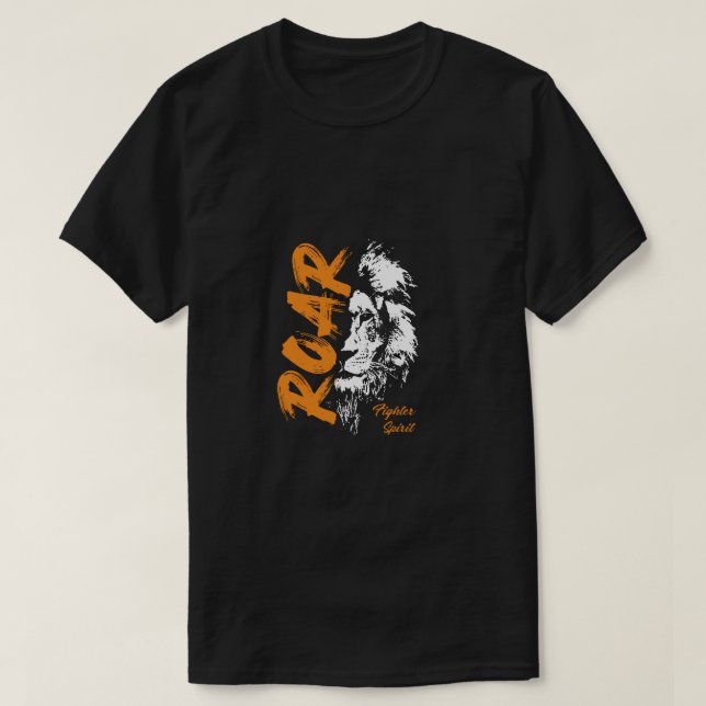 roar-lion-graphic-typography T-Shirt (Design Front)