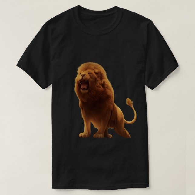 Roar of the King – Bold Lion Graphic T-Shirt (Design Front)