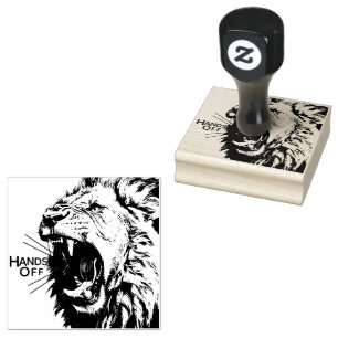 Roar of the Lion Hands Off Rubber Stamp