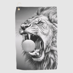Roar of the Lion Hold Golf Ball Golf Towel
