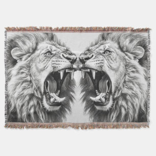 Roar of the Lion Throw Blanket