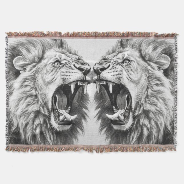 Roar of the Lion  Throw Blanket (Front)