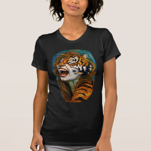 Roar of the Wild Heart – Colourful Tigress T-Shirt