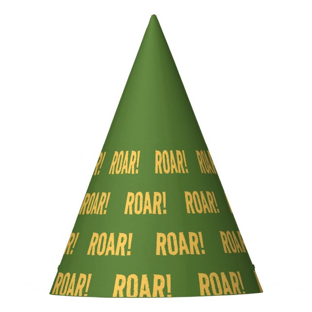 Roar Party Animals Birthday Hat (Front)