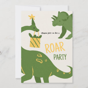 Roar Party Animals Birthday Invitation