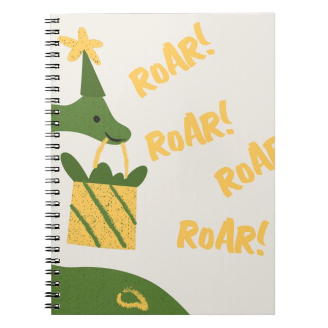 Roar Party Animals Birthday Notebook (Front)
