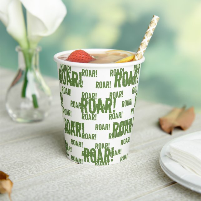 Roar Party Animals Birthday Paper Cups (Insitu)