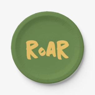 Roar Party Animals Birthday Paper Plate