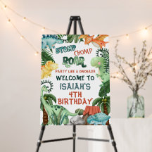 Roar Party Like a Dinosaur Welcome 