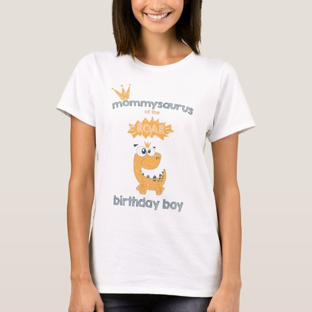 ROAR Personalised Dinosaur Birthday Mum T-Shirt (Front)
