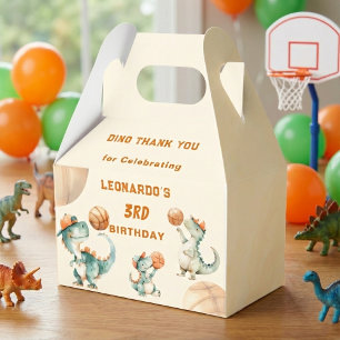 Roar & Score Basketball Dino Boy Birthday Party Favour Box