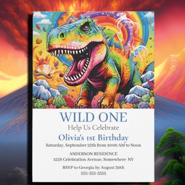Roar-some Dinosaur Party Invitation (If you have any questions or need assistance with anything, feel free to reach out. )