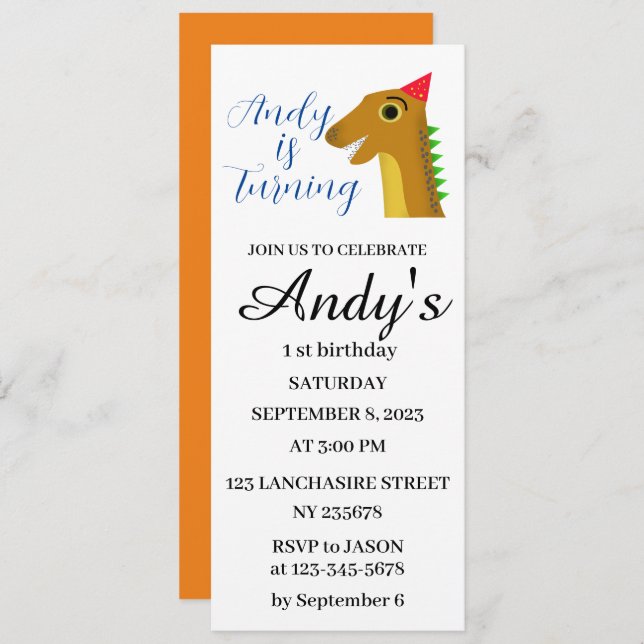 Roar together on first birthday celebration (Front/Back)