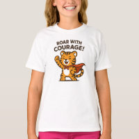Roar With Courage Cute Orange Tiger Design