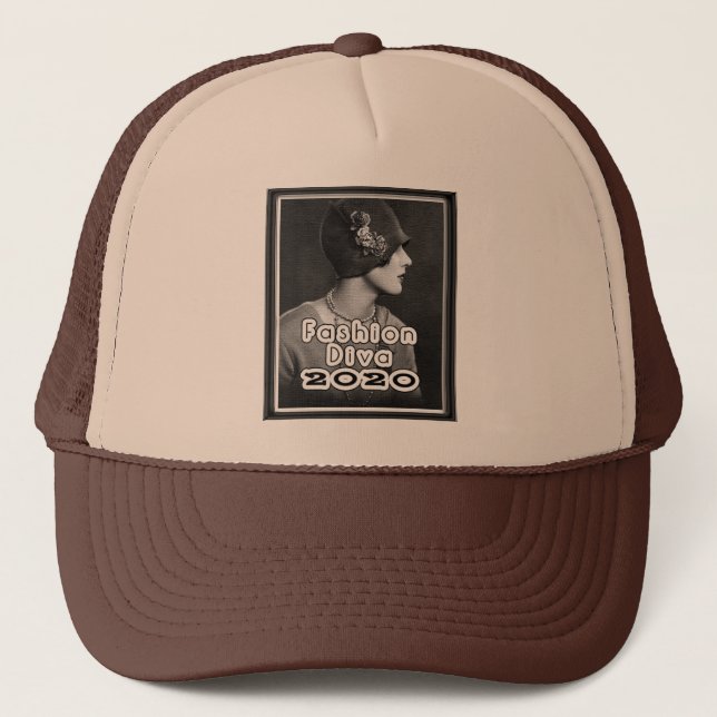 Roaring 1920s Fashion Diva  Trucker Hat (Front)