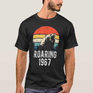 Roaring 1967 Vintage Retro Sunset Bear Animal 55th T-Shirt