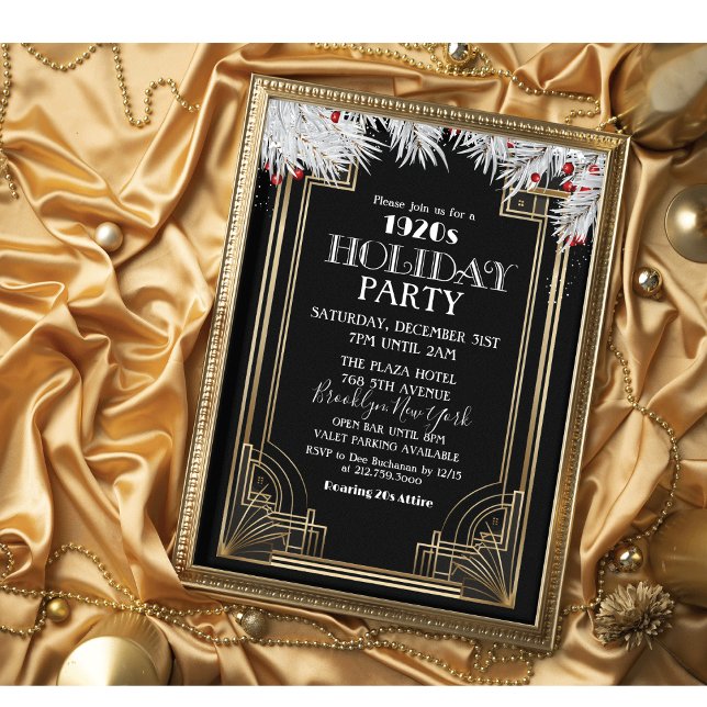 Roaring 20s 1920s Holiday Party Invitation (Creator Uploaded)