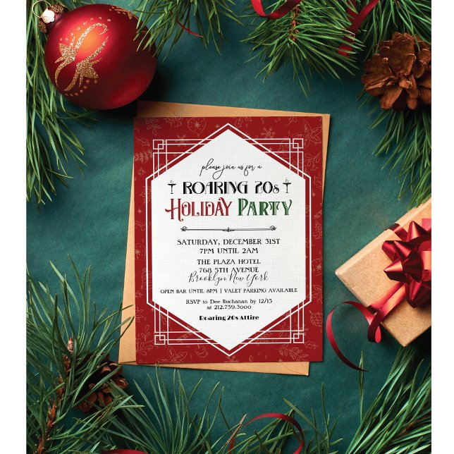 Roaring 20s 1920s Holiday Party Invitation (Creator Uploaded)