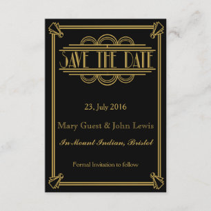 Roaring 20's Art Deco Gatsby  Save The Date