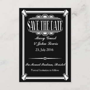 Roaring 20's Art Deco Gatsby  Save The Date