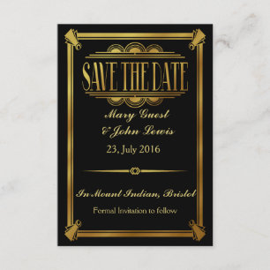 Roaring 20's Art Deco Gatsby  Save The Date