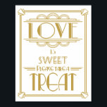 Roaring 20's Art Deco Love is sweet Print<br><div class="desc">Roaring 20's Art Deco Love is sweet Print</div>
