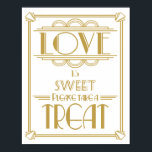 Roaring 20's Art Deco Love is sweet Print<br><div class="desc">Roaring 20's Art Deco Love is sweet Print</div>
