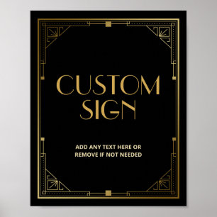 Roaring 20s Art Deco Speakeasy Custom Poster