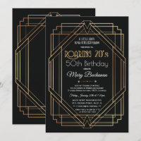 Roaring 20s Birthday Invitation