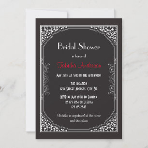 Roaring 20s Black - Bridal Shower Invitation