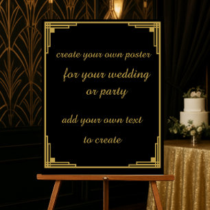 Roaring 20's Create your own poster sign