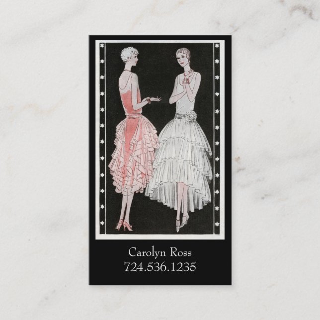 Roaring 20s Fashion Business Card (Front)
