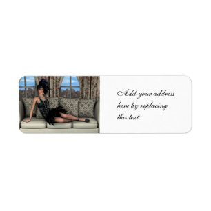 Roaring 20s Flapper Fashion Art Illustration