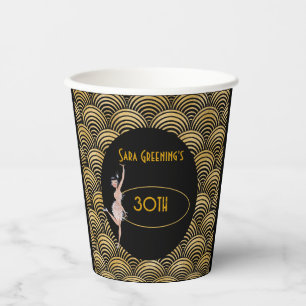 Roaring 20's Flapper Twenties Great Gatsby 1920 Paper Cups