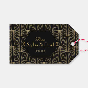 Roaring 20s Great Gatsby 1920s Art Deco Wedding Gift Tags