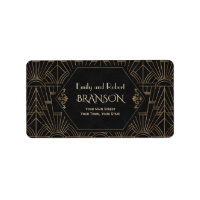 Roaring 20s Great Gatsby Art Deco Wedding Address