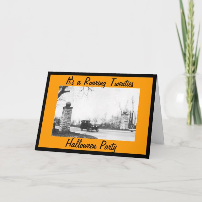 Roaring 20's Halloween Party Costume Invitation (Front)