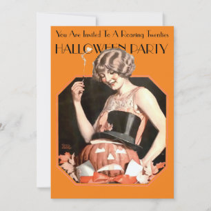 Roaring 20's Halloween Party Invitation Template