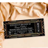 Roaring 20's Party Ticket Invitation
