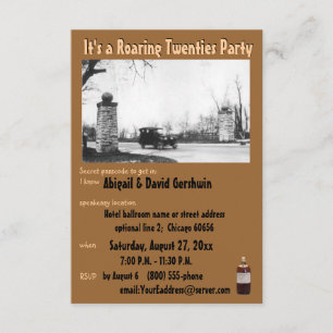 Roaring 20's Prohibition Theme Invitation