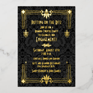Roaring 20s Twenties Art Deco Engagement Party