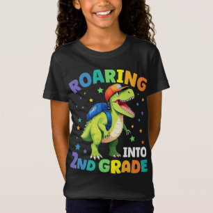 Roaring 2nd Grade Dinosaur T Rex Back To School T-Shirt