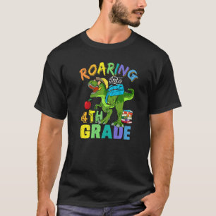 Roaring 4th Grade Dinosaur Back To School Boys Gi T-Shirt