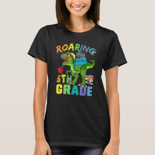 Roaring 5th Grade Dinosaur Back To School Boys Gi T-Shirt
