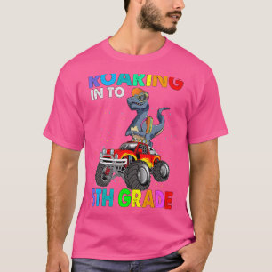 Roaring 5th Grade Dinosaur Rex Back To School Boys T-Shirt