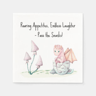 Roaring Appetites, Endless Laughter Dragon Baby  Napkin