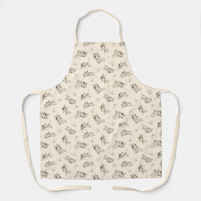 Roaring Art Deco Bi-planes - sketched pattern.   Apron (Front)