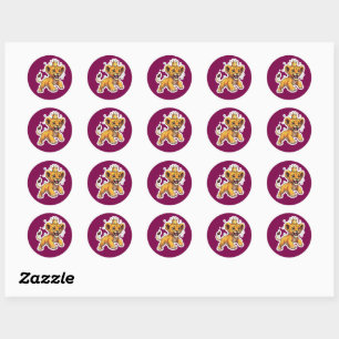 Roaring Baby Lion King Birthday Classic Round Sticker