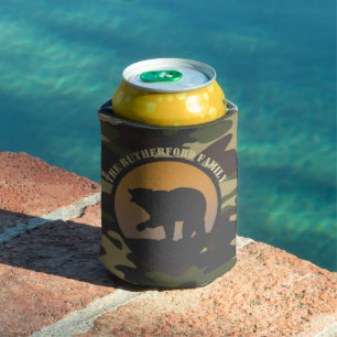 Roaring Bear and Camo Can Cooler