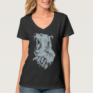 Roaring Bear Brown Bear Grizzly Predator Grizzly B T-Shirt
